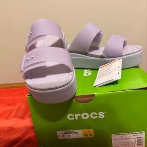 CROCS Light Purple Platform Sandals